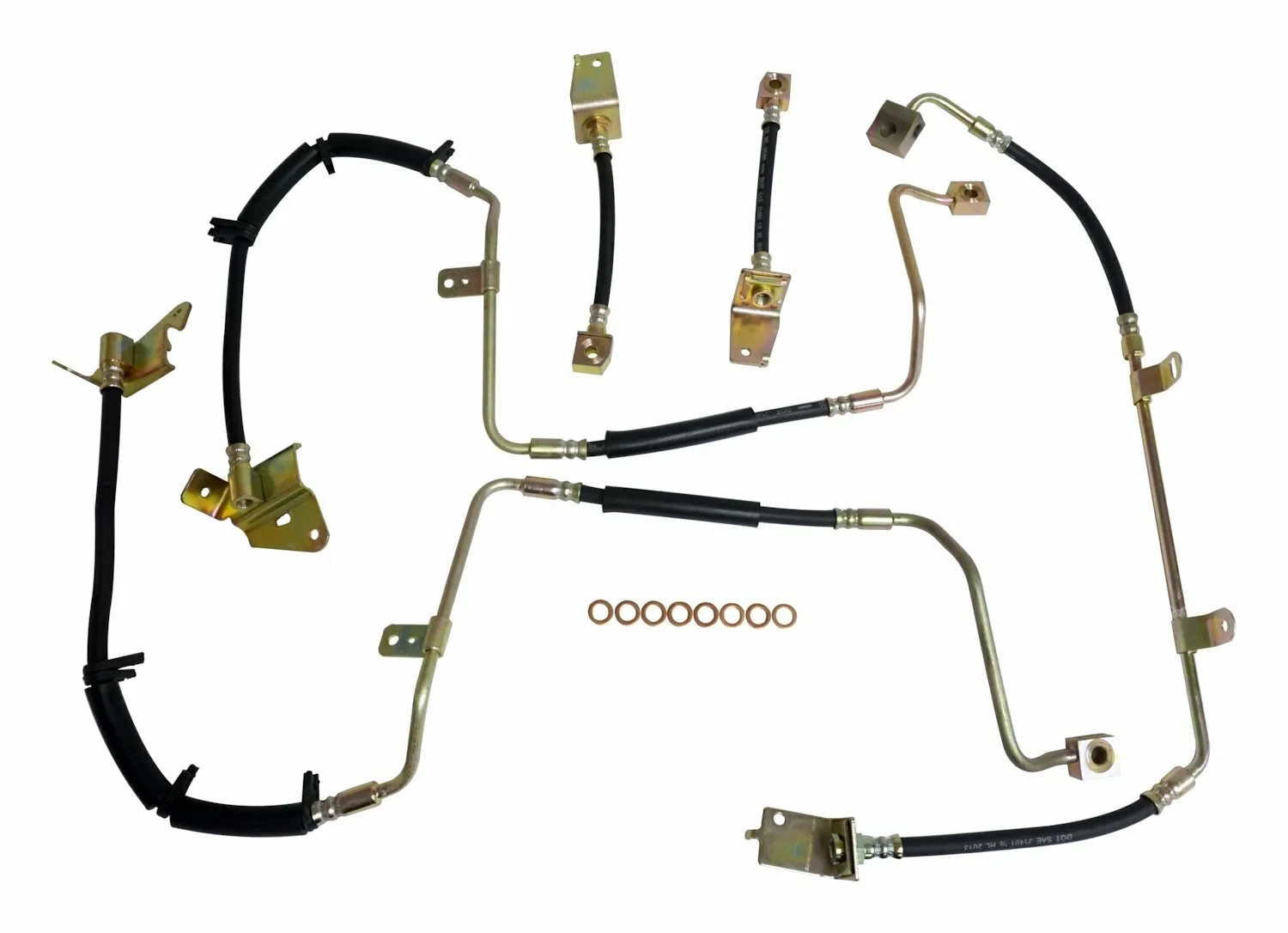 Crown Automotive - Steel Black Brake Hose Kit - BHK8